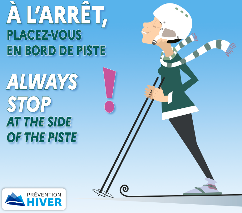 A l'arrêt, placez-vous en bord de piste !